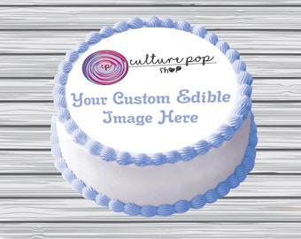 8" Circle Custom edible topper, circle cake topper, edible cake image, custom edible topper, edible photo, custom edible image, circle cake