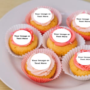12- 2" Custom edible cupcake toppers, circle cupcake topper, edible cupcake image, custom edible topper, edible photo, custom edible image