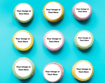30- 1.25" Custom edible mini cupcake toppers, circle topper, edible cupcake image, custom edible topper, edible photo, custom edible image