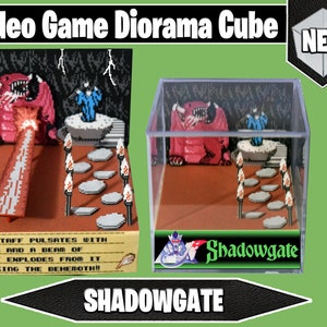 Shadowgate NES 3D Diorama Cube - Behemoth - Exclusive Options - Custom Made - Handmade