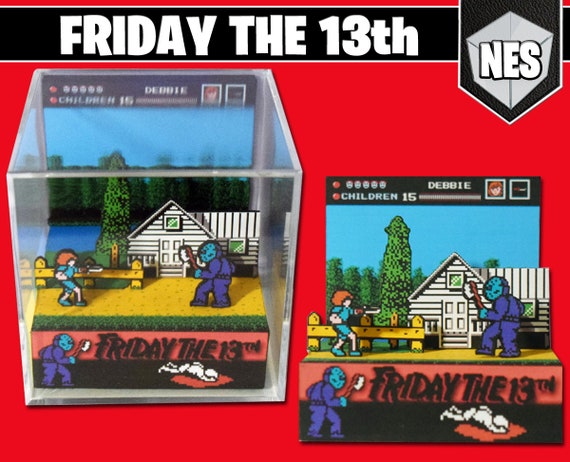 Friday the 13th NES 3D Diorama Cube NEW Pamela Voorhees -  Sweden
