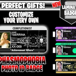Phasmophobia PHOTO ID BADGE - Custom Tags - Holiday - Your Personal Collection