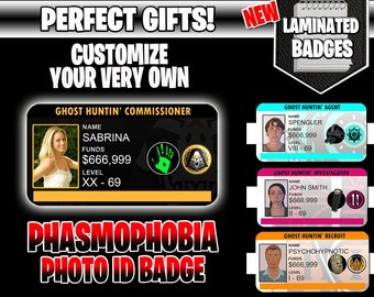 Phasmophobia PHOTO ID BADGE - Custom Tags - Holiday - Your Personal Collection