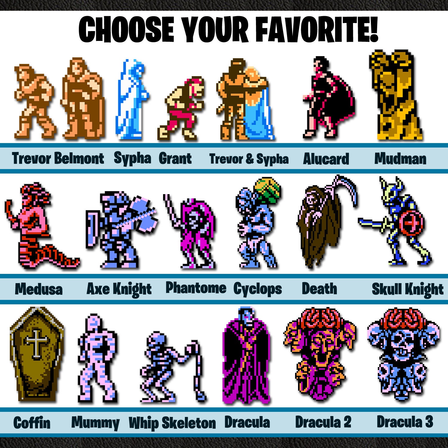 Castlevania 3 Dracula's Curse Pixel Ornaments Sprite Etsy