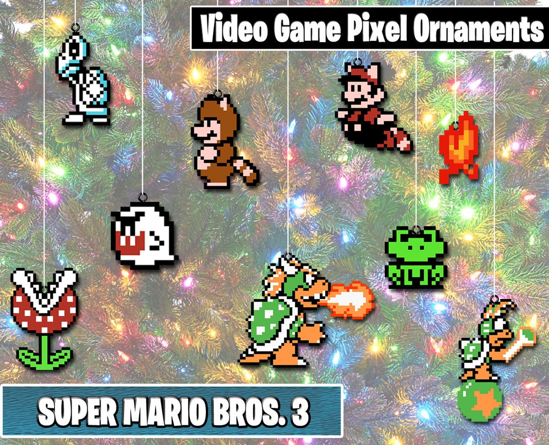Super Mario Bros 3 Pixel Ornaments - New Magnet Feature - Sprite ...