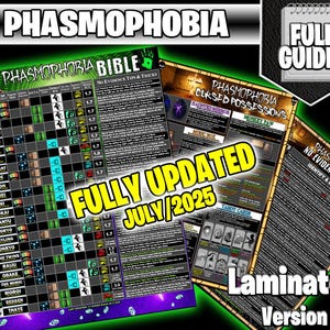 Phasmophobia Guides and Quick Charts - Laminated Version - Your Personal Collection