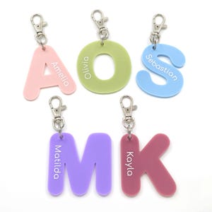 6cm Alphabet Keychain Bag Tag for Backpack, Pencil Case, Keychain, Luggage