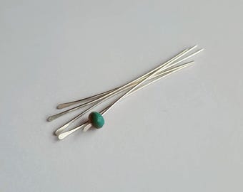 Recycled Sterling Silver Paddle Headpins ~ Pair or Set of 10 ~ Hammered Silver Flat Tip Head Pins ~ Choose Length & Gauge (1, 2, 3, 4 inch)