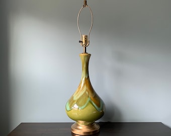 vintage drip glaze lamp