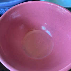 Vintage Hull Pottery Nesting Mixing Bowl Quilted Diamond Pastel 5-Piece Set Boho Farmhouse Nuline Bak-Serve image 8
