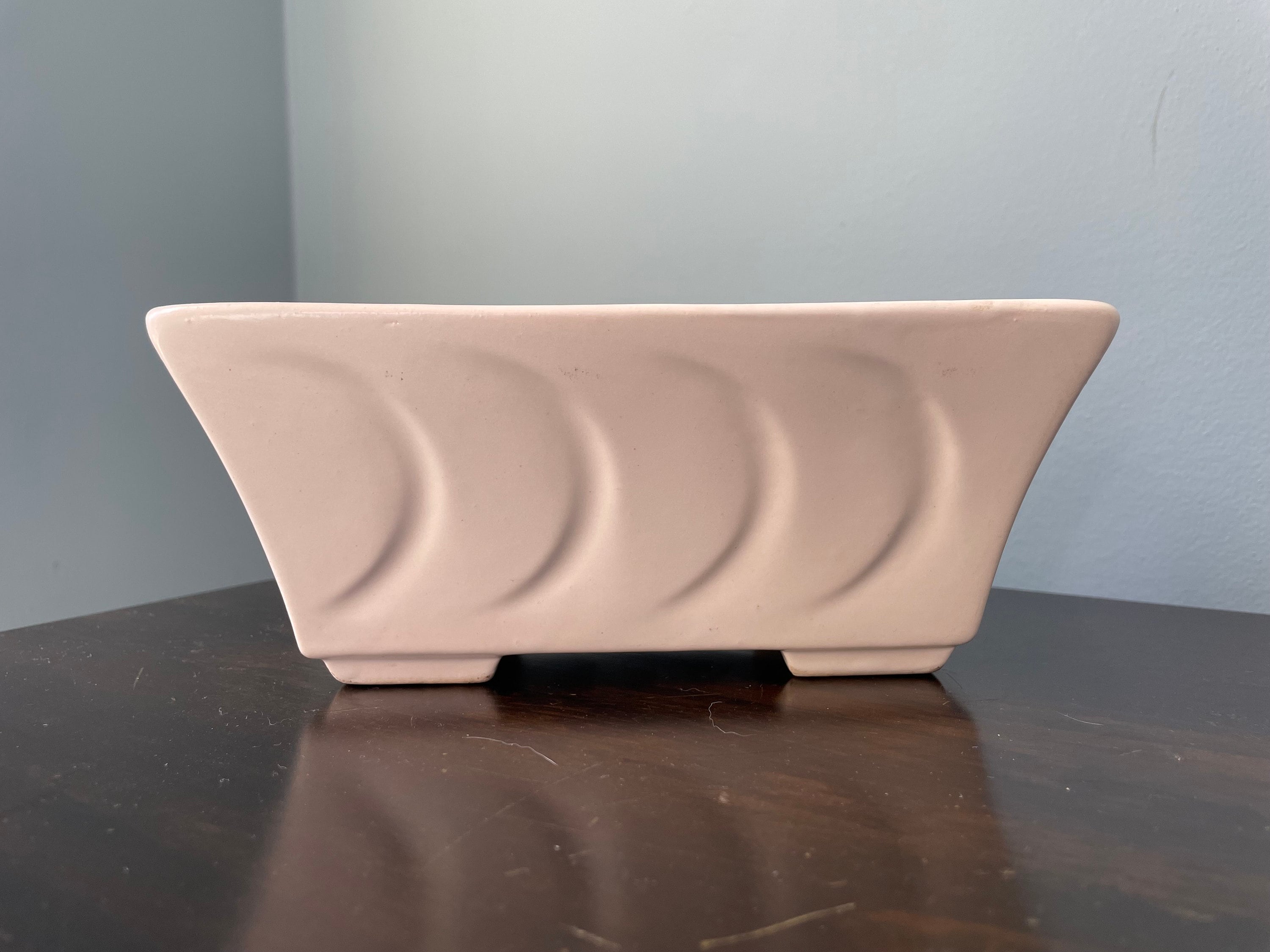 Vintage Hull Pottery Planter F11 Rectangular Planter Matte White Hull USA