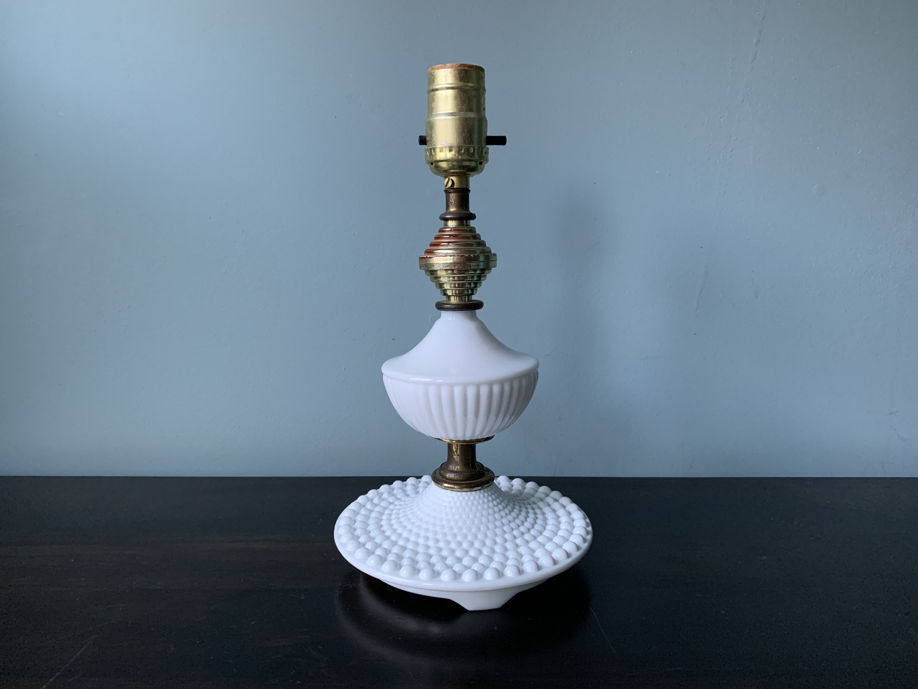 White hobnail lamp deals