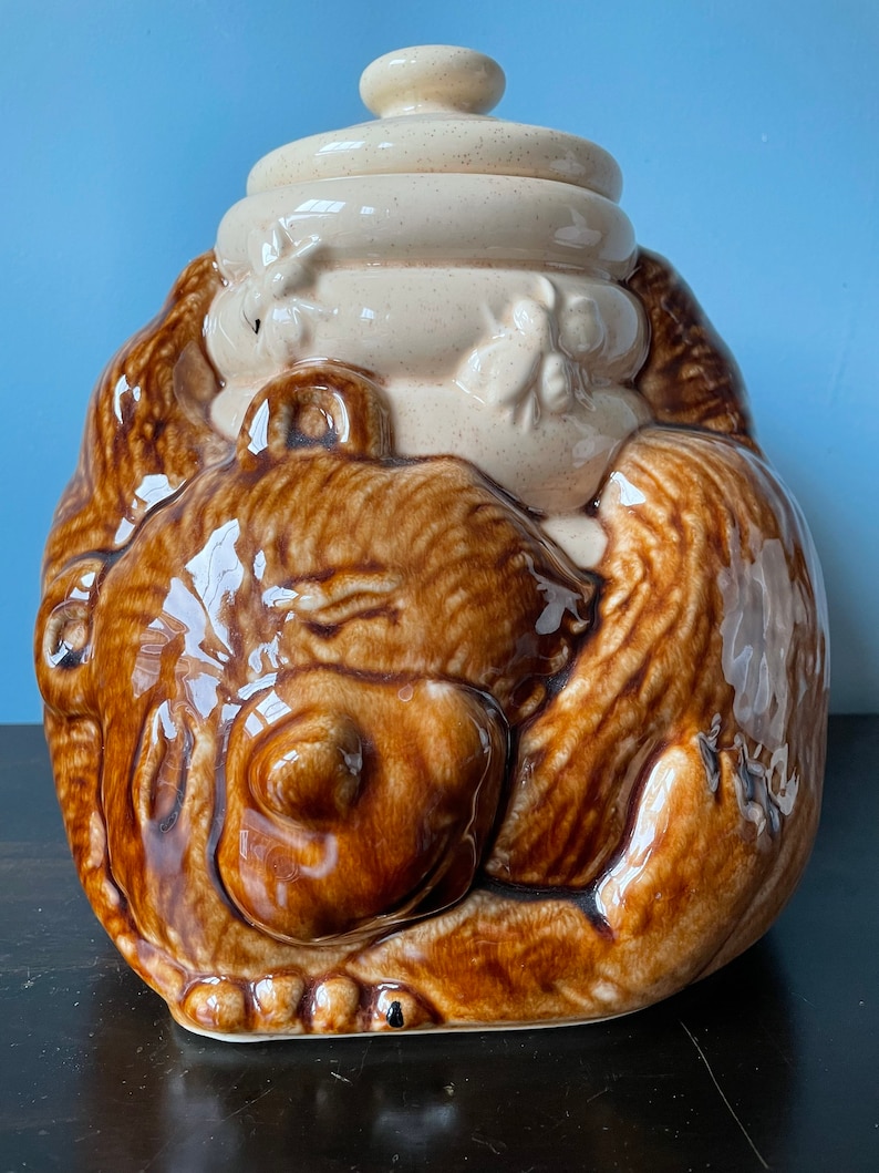 Vintage Bear Cookie Jar Honey Bear Cookie Jar 143 USA Sleeping Etsy