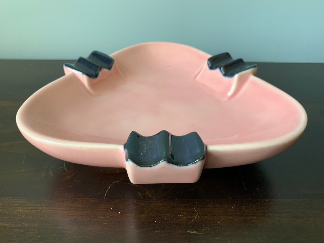 Vintage Ceramic Ashtray Ash Tray Mid Century MCM Atomic Etsy