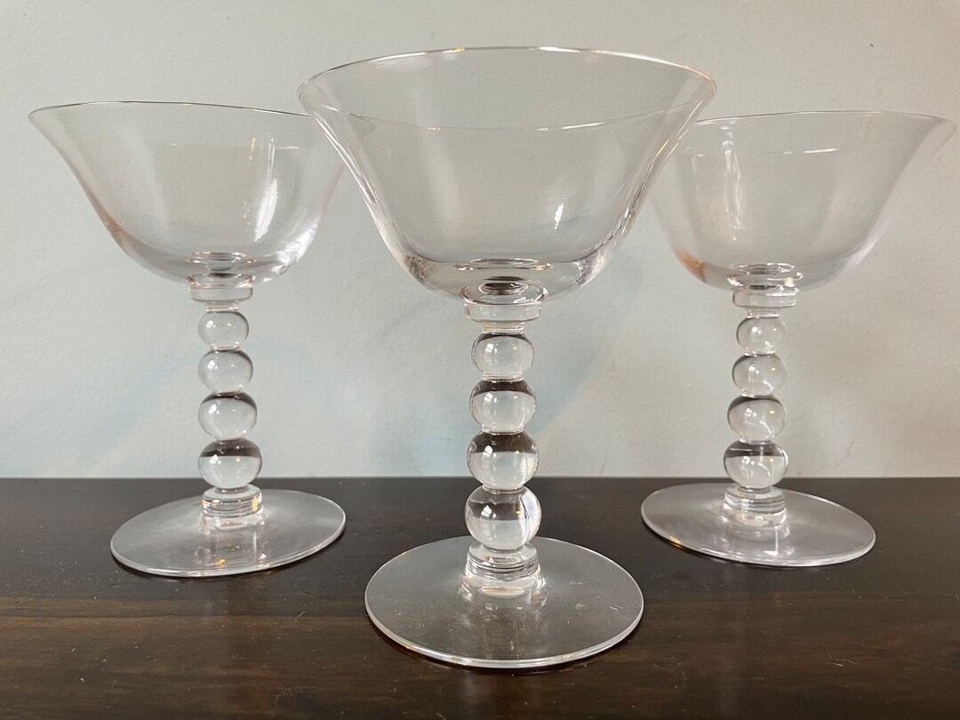 Vintage Champagne Glass Candlewick by Imperial Glass Clear Tall Sherbet