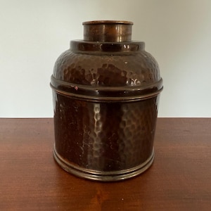 Vintage Hammered Copper Rumidor Humidor Tobacco Humidor