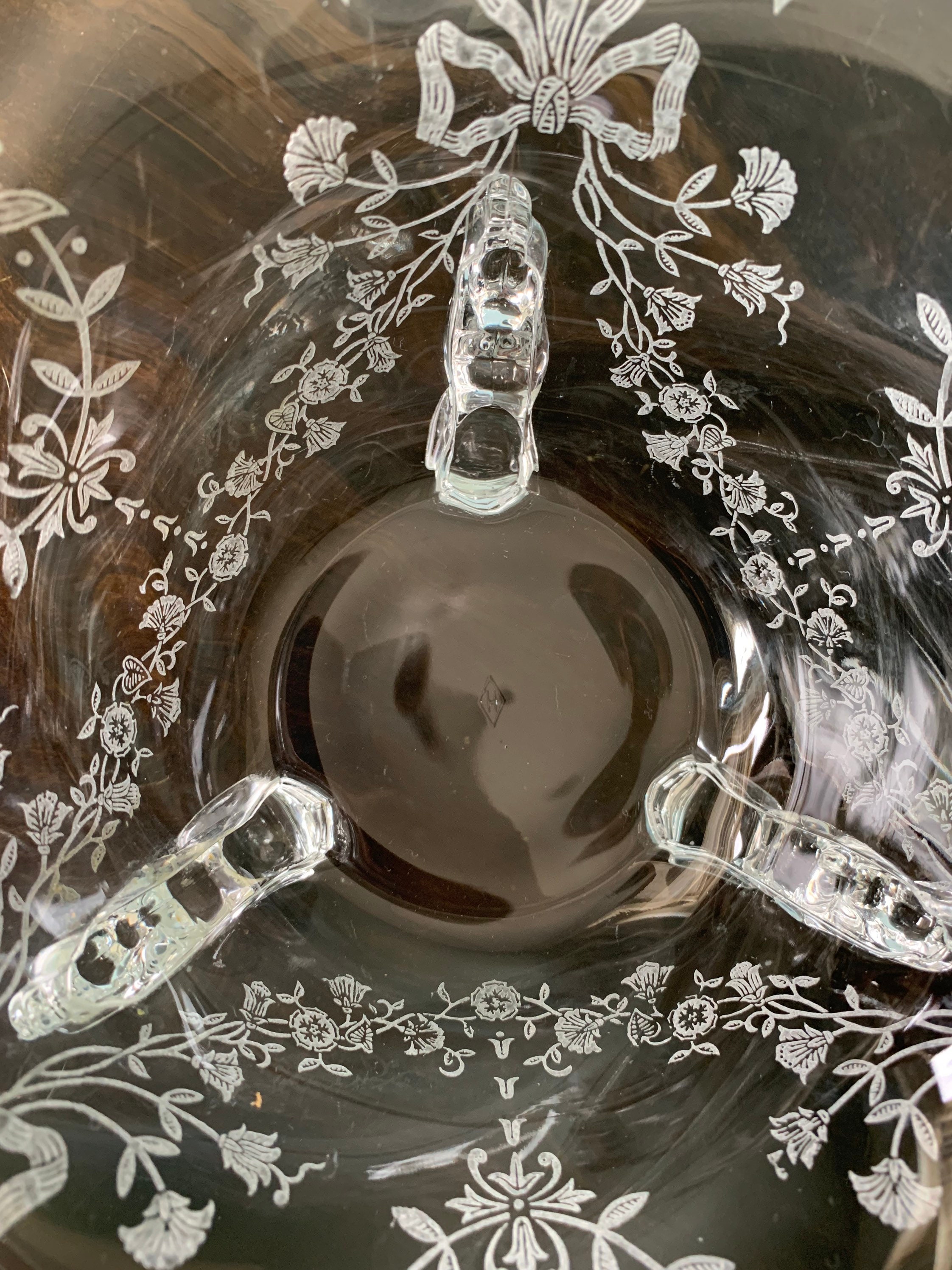 Vintage Orchid by Heisey Flared Bowl 3toed Bowl Crystal Glass Etsy