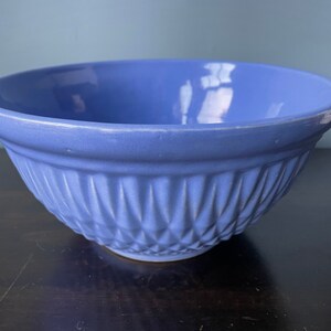 Vintage Hull Pottery Nesting Mixing Bowl Quilted Diamond Pastel 5-Piece Set Boho Farmhouse Nuline Bak-Serve image 9