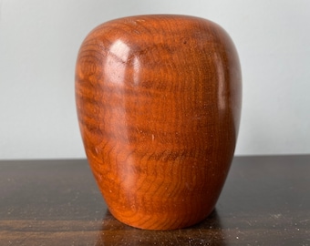 Vintage Wood Vase Turned
