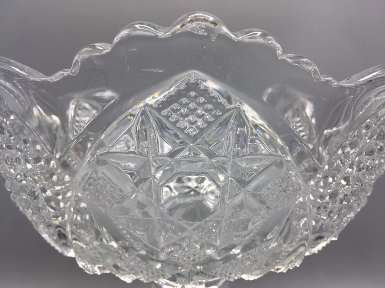 EAPG Compote Comport Pedestal Bowl U.S Glass Company Minnesota Muchness Antique