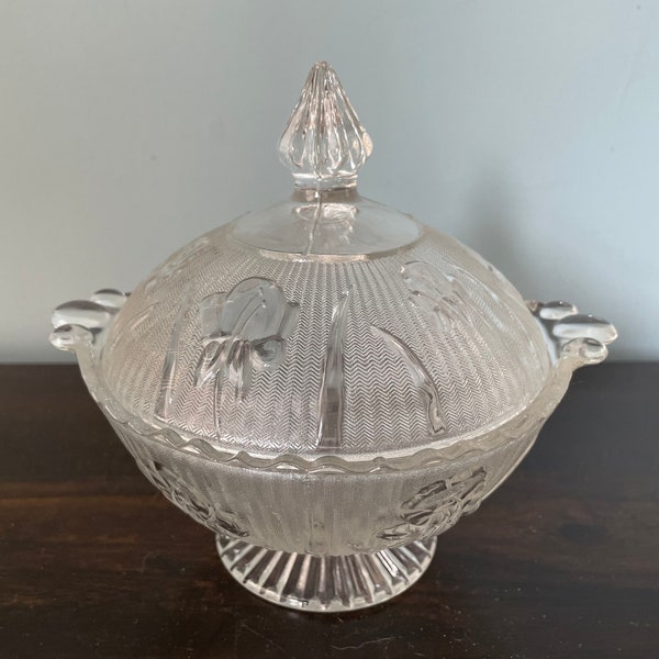 Iris and Herringbone Candy Dish Set Etsy
