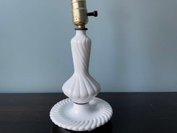 Glass swirl lamp deals