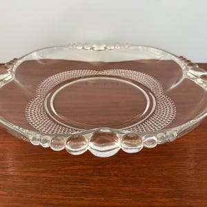 Teardrop by Duncan and Miller Serving Bowl Dish 12” Handled Teardrop Vintage Glass Clear