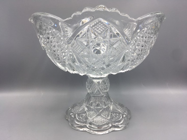 EAPG Compote Comport Pedestal Bowl U.S Glass Company Minnesota Muchness Antique