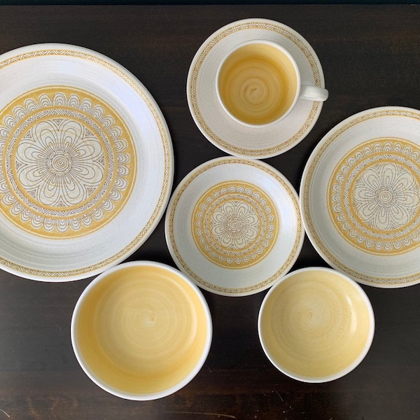 Vintage Hacienda Gold USA Franciscan Dinnerware Dinner Salad Bread Butter Plate Soup Cereal Fruit Dessert Bowl Cup Saucer Choose Piece