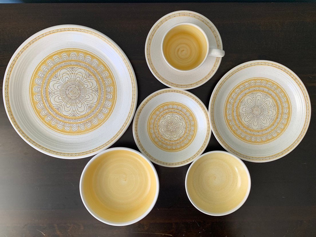 Vintage Hacienda Gold USA Franciscan Dinnerware Dinner Salad Etsy