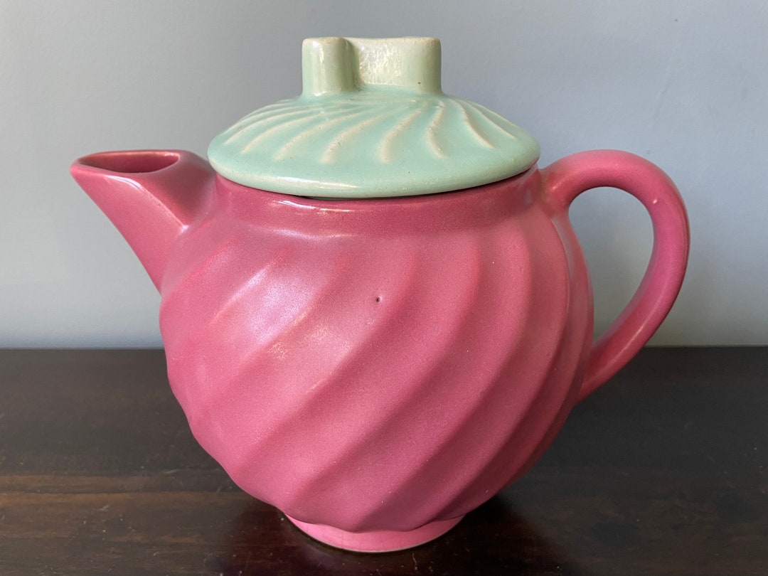 Vintage Mccoy Pottery Teapot Handle Swirl Teapot Tea Pot Vintage