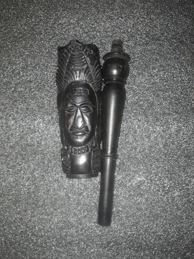 Pipes Art Collectibles Tobacco Bowl Shiva Chillum 12 Inches Black Chillum Wooden Chillum Long Chullu Straight Smoking Pipe Baba Chillum Long Smoking Pipe