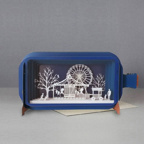 3D Ferris Wheel Pop Up Card, Handmade Laser Cut Gift Card