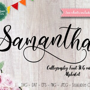 Alphabet SVG Font Cutfile, Modern Calligraphy SVG, Handwritten Script Cricut font Svg, Silhouette Cameo, Digital files, Svg Dxf EPS Png Jpeg