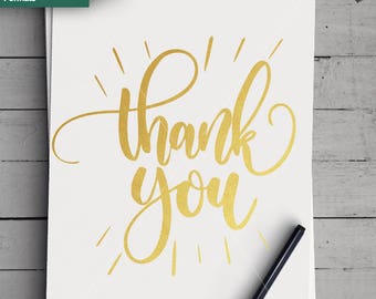 Thank You SVG, Thank You Clipart, Thank You Cut File, Cricut, Silhouette, svg, png, dxf, jpeg, Hand Lettered, Instant Download