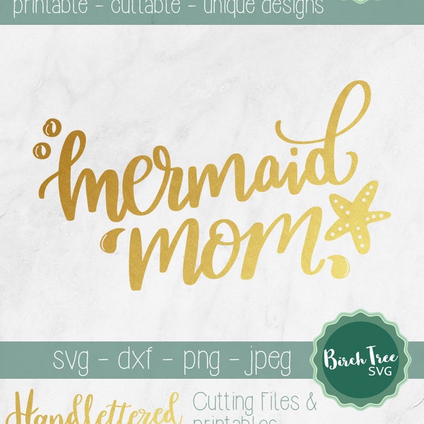 Mermaid Mom SVG, Mermaid Printable SVG cutting file design, Seashell Starfish Svg Tumbler Decal svg for Cricut Silhouette, png dxf jpeg svg