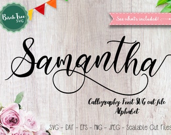 Script Lettering Svg Alphabet SVG Fonts, Calligraphy Font Svg, Handwritten Script Cricut ...