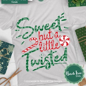 Dolce ma un po 'contorto Svg, Natale Svg, Candy Cane Svg, Camicia di Natale, Peppermint Candy Svg, Svg Dxf Png Jpeg Clipart Cut File