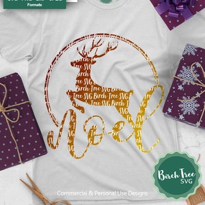 Noel Leaping Reindeer Svg, Christmas Shirt Design, Noel Svg, Christmas Svg, Reindeer Svg, Rudolph Svg, Santa Svg, Cricut Svg Dxf Png Jpeg