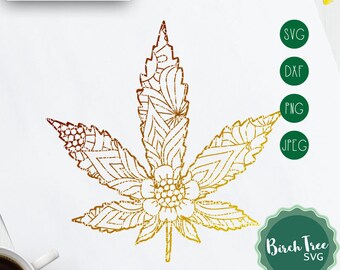 Download Cannabis Mandala Svg Etsy