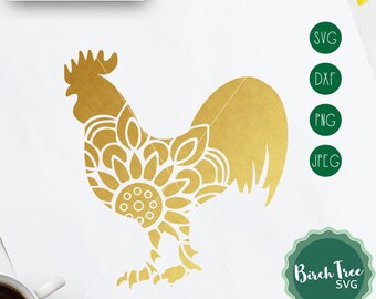 Download Rooster Mandala Svg Etsy