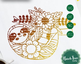 Download Sloth Mandala Svg Etsy