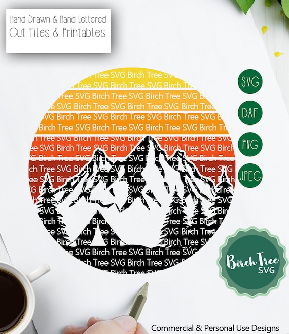 Camping Sunset Svg Camping Svg Mountains Svg Ombre Svg Etsy