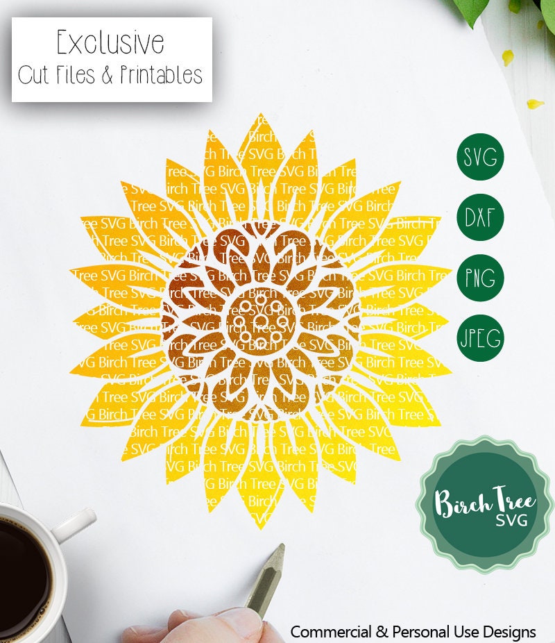 Download Sunflower Mandala Svg Cut File Sunflower Svg Svg Mandala Etsy