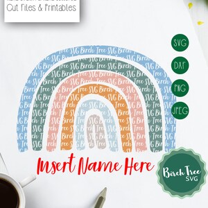 Handdrawn Rainbow SVG, Rainbow Monogram Svg, Baby Svg, Nursery Svg, Rainbow Sublimation, Svg files for Cricut, Silhouette Files, Rainbow Png