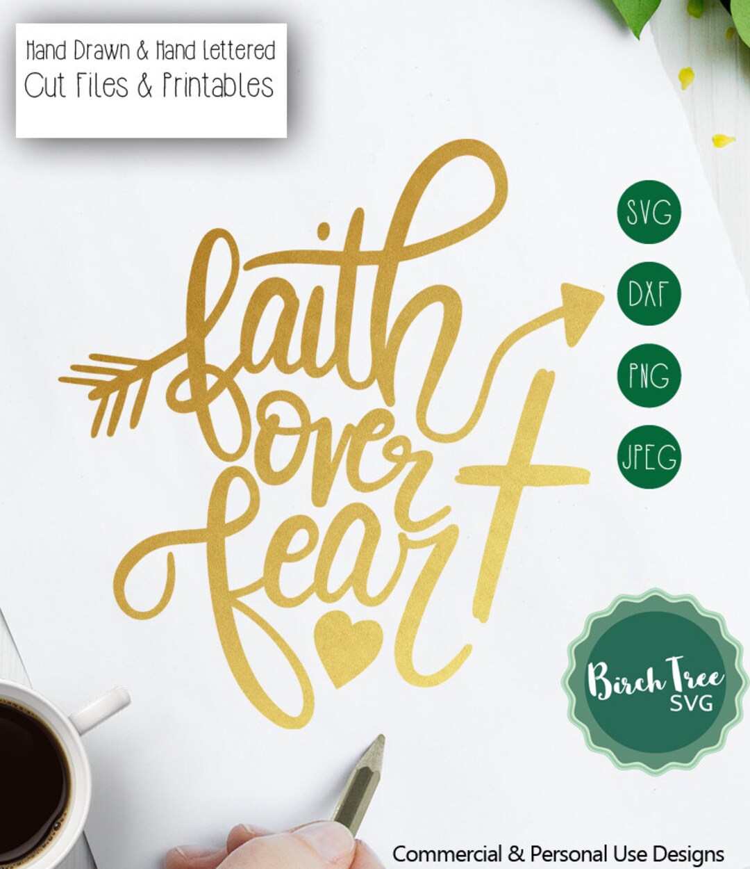 Faith Over Fear SVG, Christian Svg, Cross Svg, Faith Svg Cut File ...