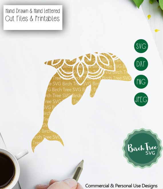 Download Dolphin Mandala Svg Cut File Dolphin Zentangle Svg Boho Svg Etsy