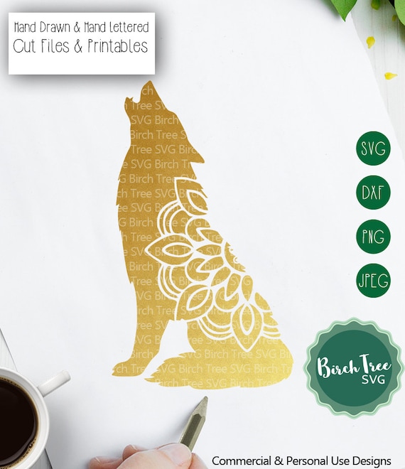 Download Wolf Mandala Svg Cut File Wolf Svg Howling Wolf Clipart Svg Etsy