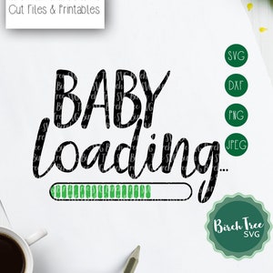 Baby Loading SVG, Funny Baby svg, Pregnant Svg, Pregnancy Announcement Svg Cut File, Svg Cricut Silhouette Svg Baby Tshirt svg Dxf Png Jpeg