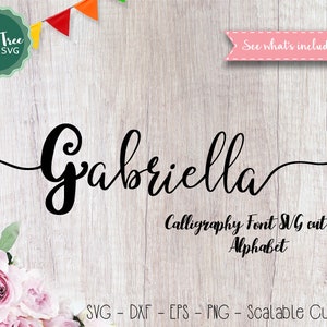Alphabet SVG Font Cutfile, Modern Calligraphy SVG, Handwritten Script Cricut font Svg, Silhouette Cameo, Digital files, Svg Dxf EPS Png Jpeg